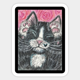 Tuxedo cat Happy cat Sticker